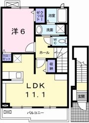 アウローラ玉手Ⅱ Bの間取り画像