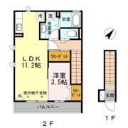 カスケード草薙の間取り画像