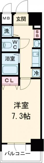 プレサンス神戸駅前グランツの間取り画像