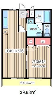 パレス茂原Ⅱの間取り画像