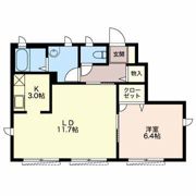リバーハーフハイツ Ⅲ・Bの間取り画像