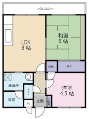 吉志ハイツの間取り画像