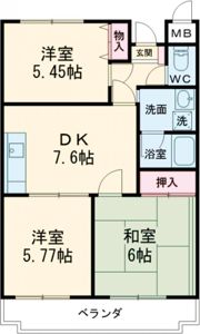 オリーブ阪南の間取り画像