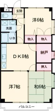 クレアつつじが丘の間取り画像
