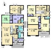 松縄町一戸建(I様邸)の間取り画像