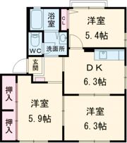 カサベルデ政所 B棟の間取り画像