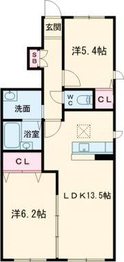 シャーメゾンKの間取り画像