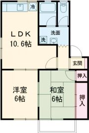 水谷コーポラスの間取り画像
