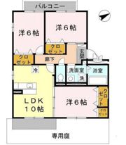 クレールW棟の間取り画像