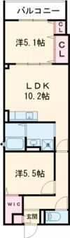 クリエオーレ天理の間取り画像