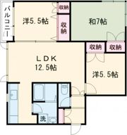 エンドレス五稜郭B棟の間取り画像