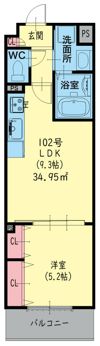 クリエオーレ南上町の間取り画像
