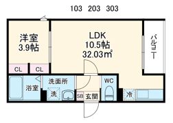 GRADUS矢部Ⅱの間取り画像