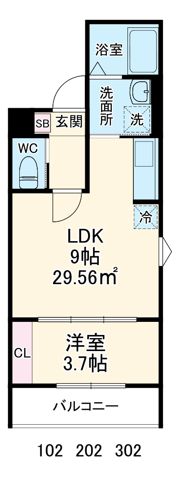GRADUS矢部の間取り画像