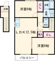 ハミングタウンD棟の間取り画像