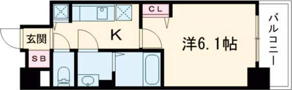 プレサンス新神戸駅前の間取り画像