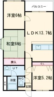 コーポ美原Ⅱの間取り画像