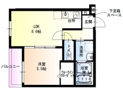 フジパレス稲田本町の間取り画像