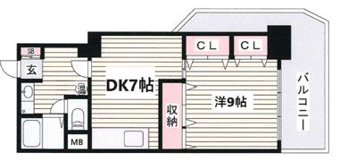 花隈ダイヤハイツの間取り画像
