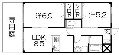 クレールシャンブルの間取り画像
