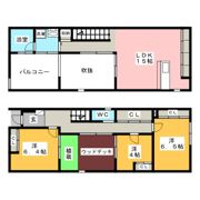 竜美南貸家Aの間取り画像