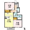 越の山ハイツ Aの間取り画像