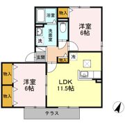パルティール谷田 Bの間取り画像