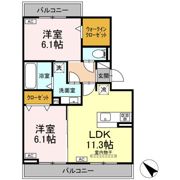 D-avance上六名の間取り画像