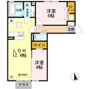 ディールーム後藤寺 A棟の間取り画像