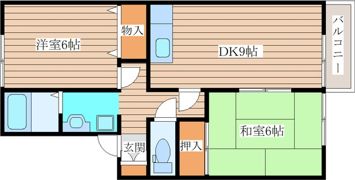 ロイヤルガーデン愛子A棟の間取り画像