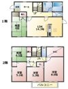 三日月借家の間取り画像