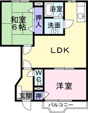 ハピネスAの間取り画像