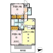 (仮称)D-ROOM西区上代の間取り画像