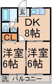 けやき ハイツの間取り画像