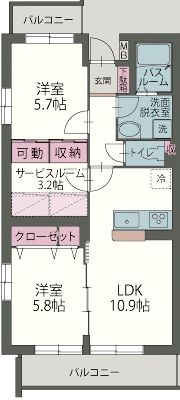 ソレイユK アンの間取り画像