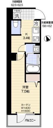 b’CASA Kitasenju（ビーカーサキタセンジュ）の間取り画像