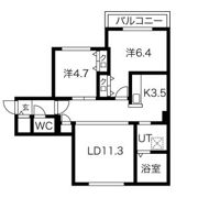 GEレジデンス琴似 仮)GA-琴似2-7MS A棟の間取り画像
