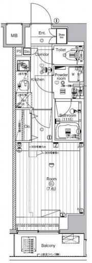 ザ・プレミアムキューブG潮見の間取り画像