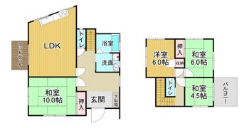 戸坂山根1丁目戸建ての間取り画像