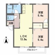 フレグランス上杉 Aの間取り画像