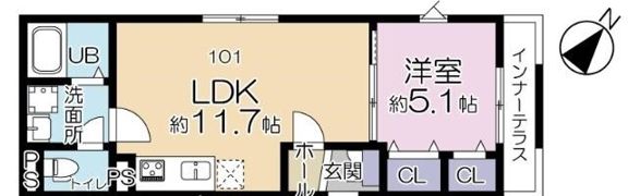 シーレクラメイションⅡの間取り画像