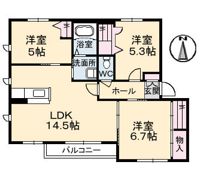 グランマスト笹沖 B棟の間取り画像