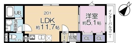 シーレクラメイションⅡの間取り画像