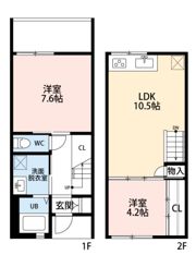 Rizエクリュ オーブBの間取り画像