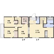蕨中央戸建て Dの間取り画像