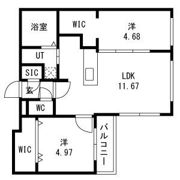 Sourire(スリール) 仮)GA-南郷通6丁目北MSの間取り画像