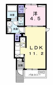 ヤングウッズ柏の葉Ⅰの間取り画像