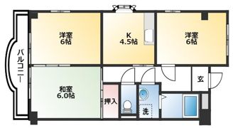 ハイツ ハピィバリー ⅡB棟の間取り画像