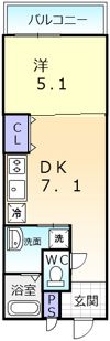 フジパレス堺初芝の間取り画像