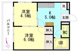 楠木ハイツの間取り画像